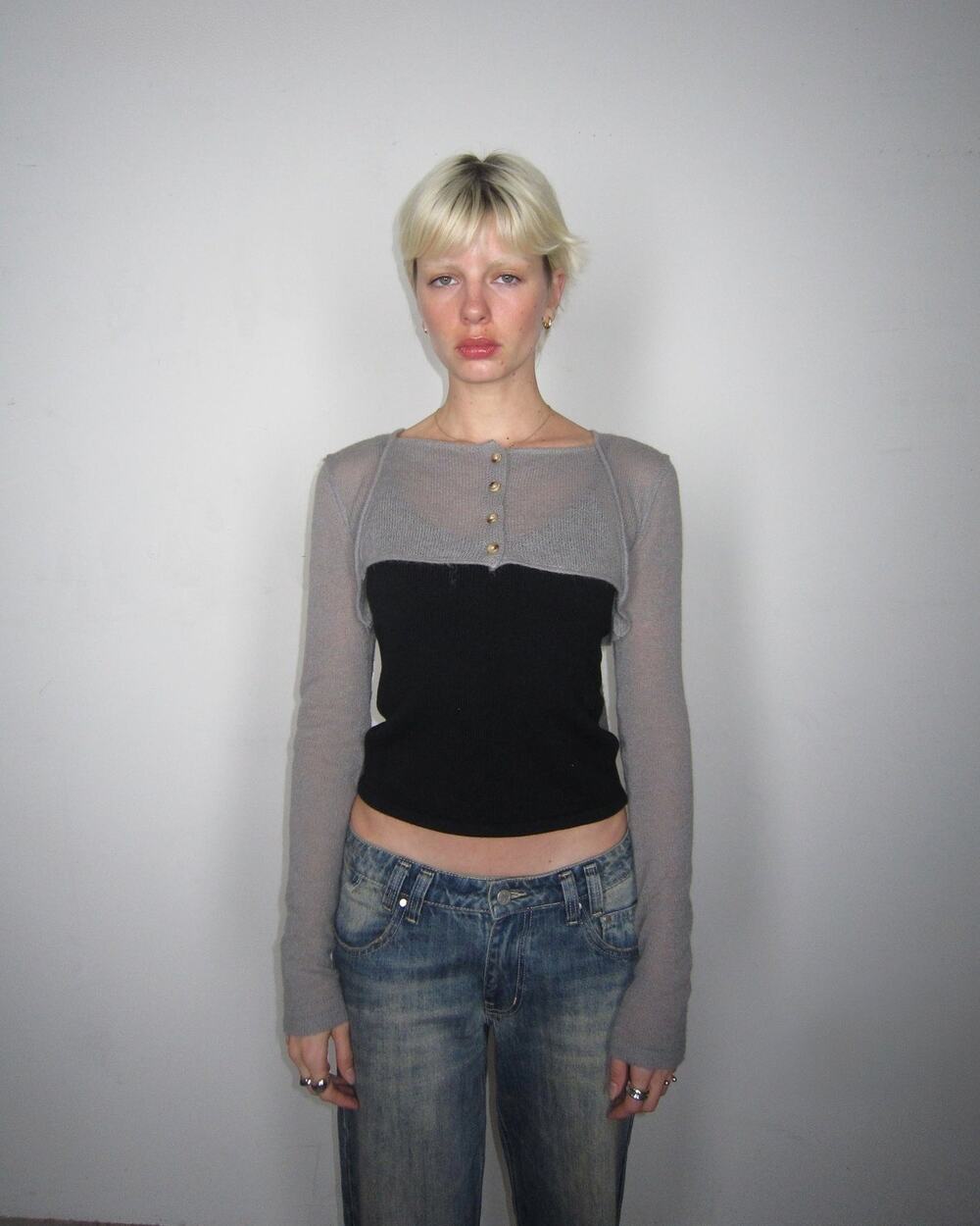 Uniform Person Aira Scarf Cardigan - S